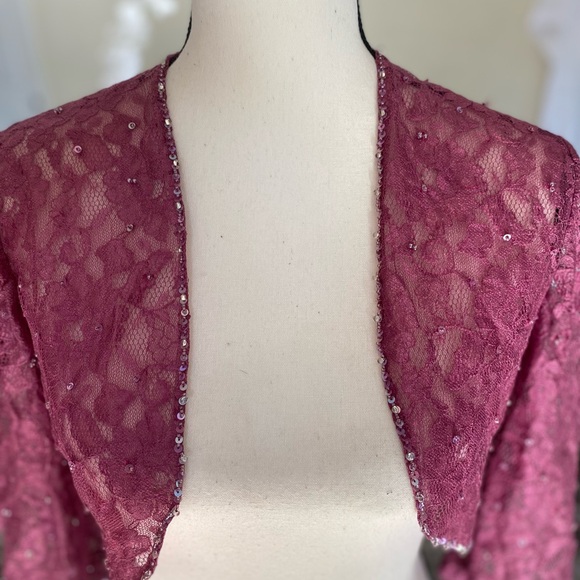 Jade couture lace cropped jacket/bolero - Picture 9 of 10